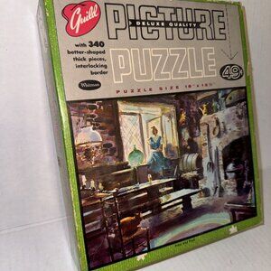 VTG Guild Picture Puzzle FRITZI and FRED 304pc Farmhouse Woman Farm Country